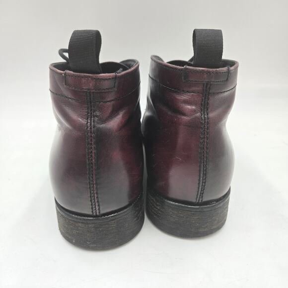 Mr. B's Aldo Oxblood Brown Leather Lace Up Bootie Chukka Ankle Boots Sz 43 US 10 - Picture 4 of 7